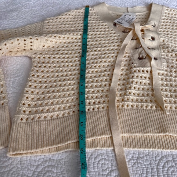 POINTELLE-KNIT JUMPER WITH LACING - Picture 8 of 9